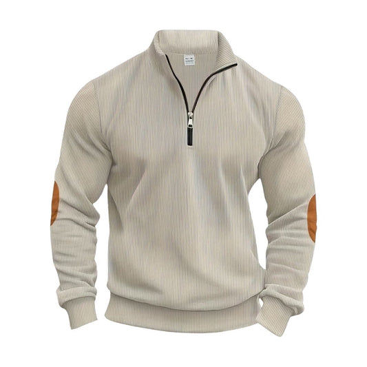 Heren Trui met Halve Rits – Beige, Donkerblauw, Grijs, Zwart of Groen