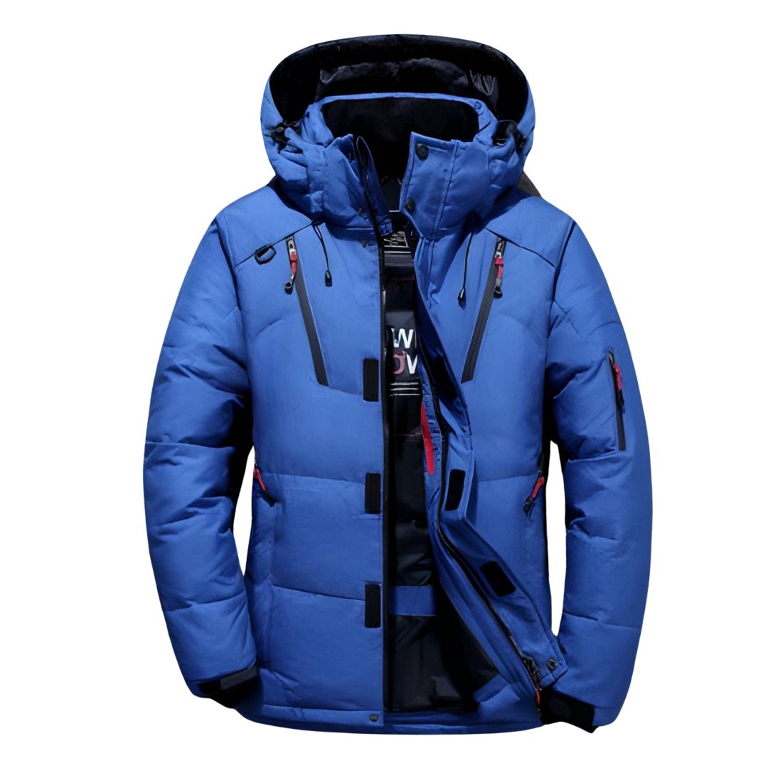Heren Winterparka – Oranje, Blauw, Zwart of Donkergroen