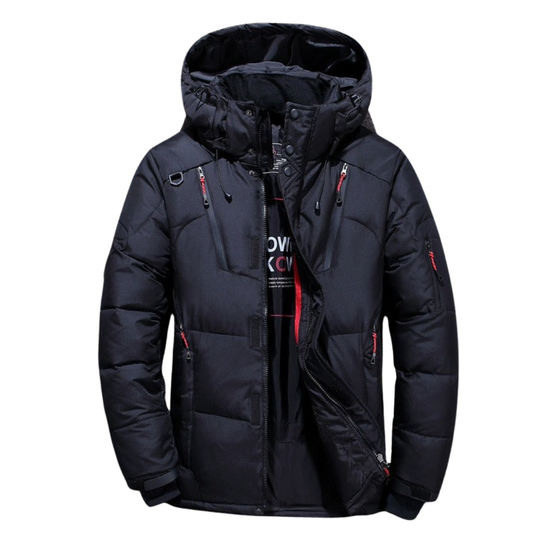 Heren Winterparka – Oranje, Blauw, Zwart of Donkergroen