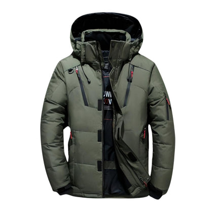 Heren Winterparka – Oranje, Blauw, Zwart of Donkergroen