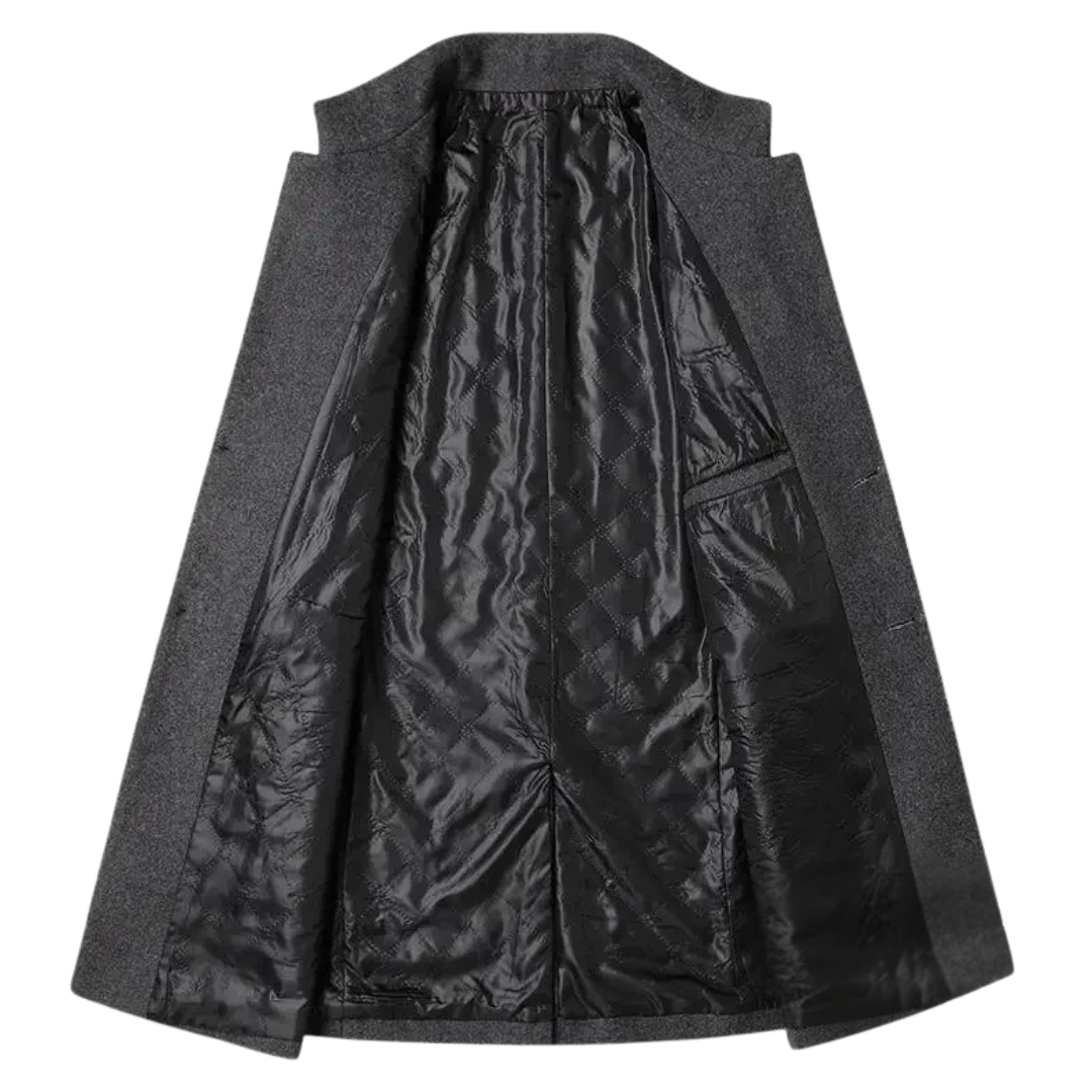 Heren Trenchcoat – Zwart, Grijs, Rood of Donkerblauw