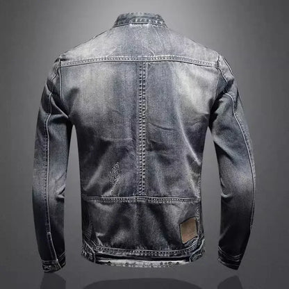 Heren Denim Jack in Motorstijl – Twee Varianten