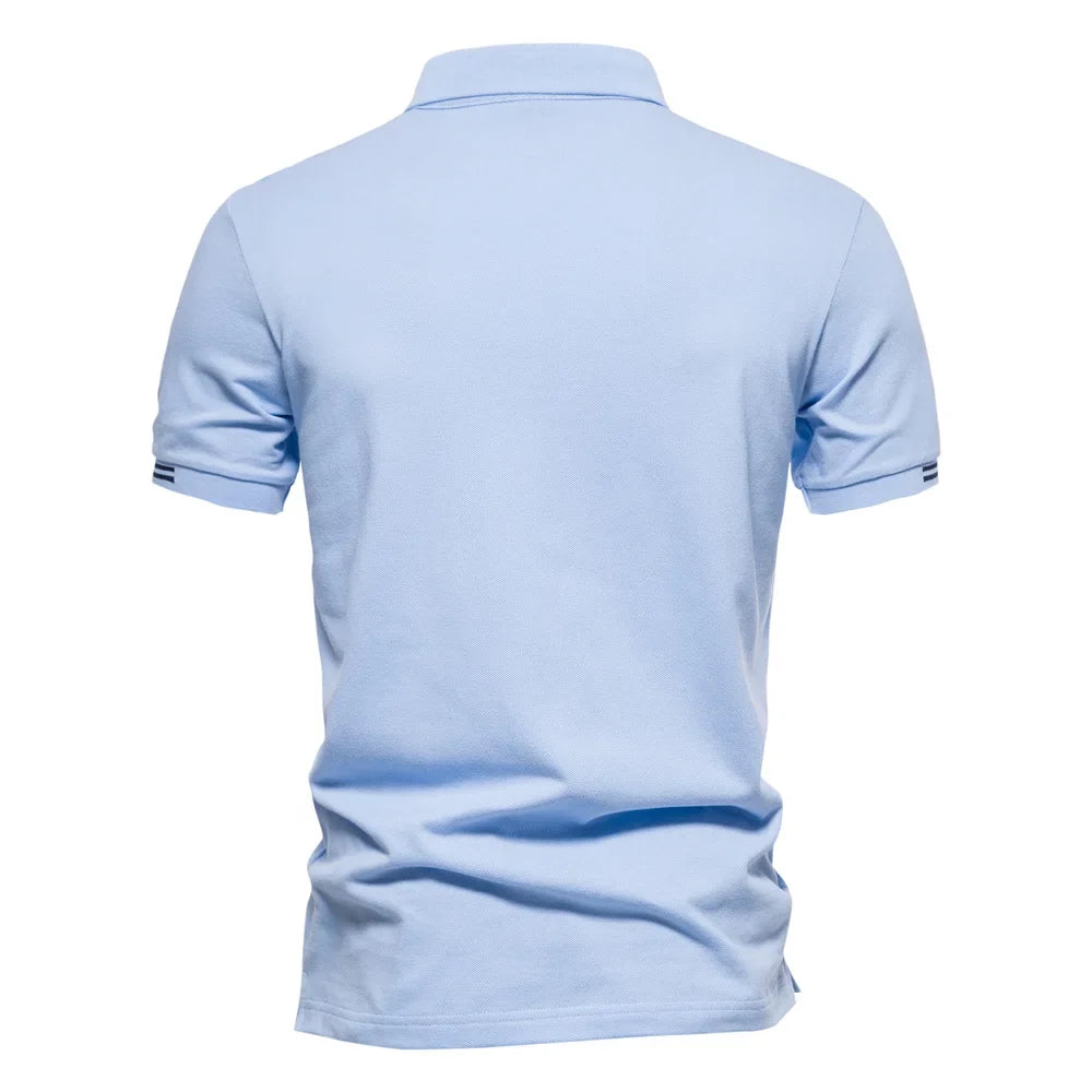 Chique Heren Polo – Lichtblauw, Donkerblauw, Wit, Donkergroen of Grijs