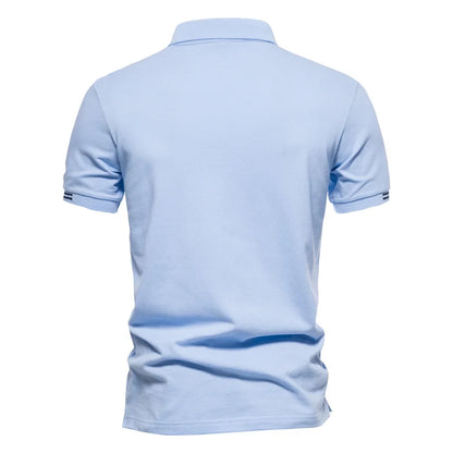 Chique Heren Polo – Lichtblauw, Donkerblauw, Wit, Donkergroen of Grijs