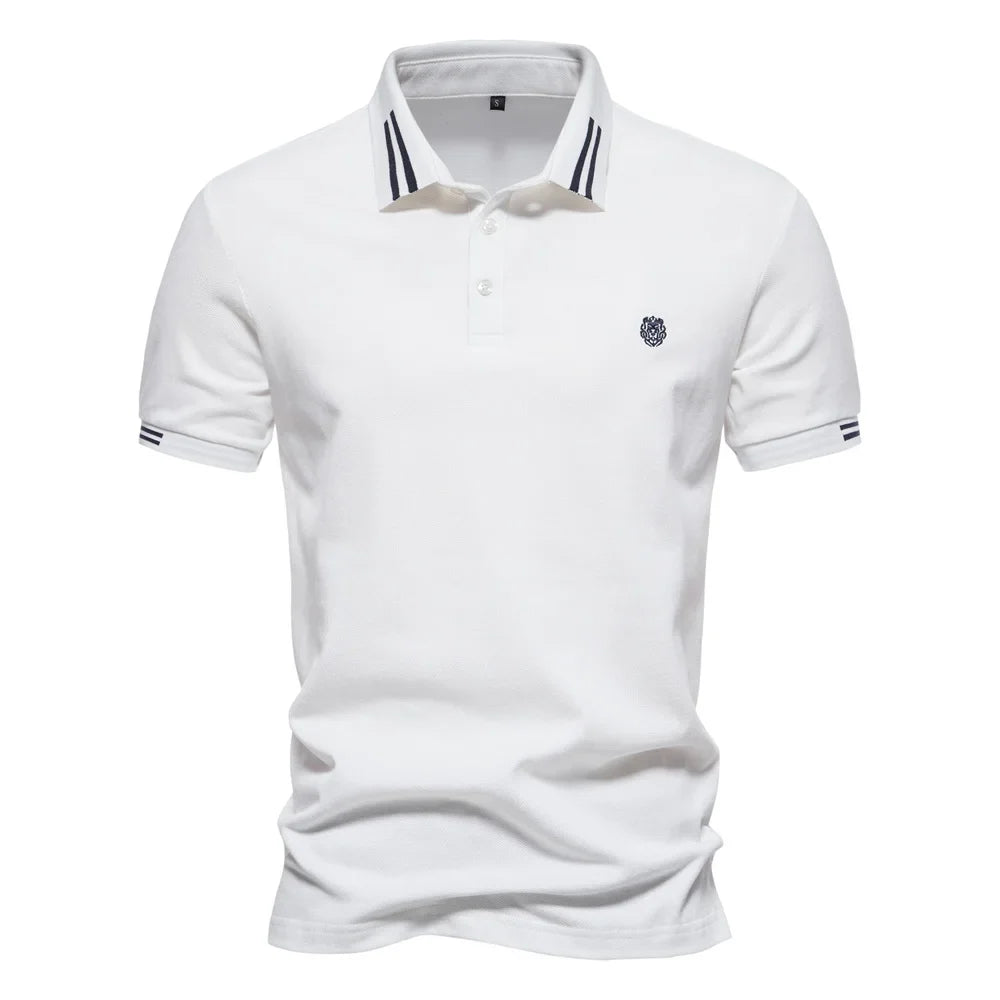 Chique Heren Polo – Lichtblauw, Donkerblauw, Wit, Donkergroen of Grijs