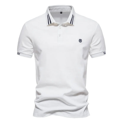 Chique Heren Polo – Lichtblauw, Donkerblauw, Wit, Donkergroen of Grijs