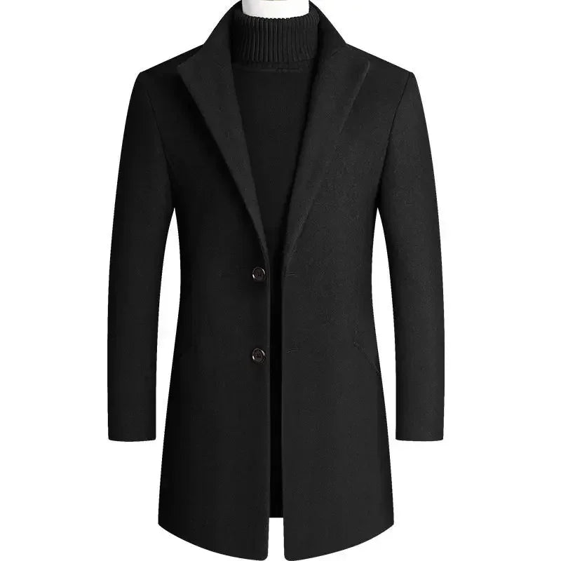 Heren Trenchcoat – Zwart, Grijs, Rood of Donkerblauw