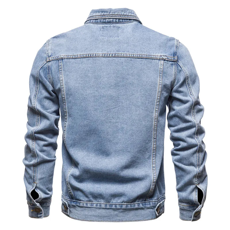 Heren Denim Jack – Lichtblauw, Donkerblauw of Zwart