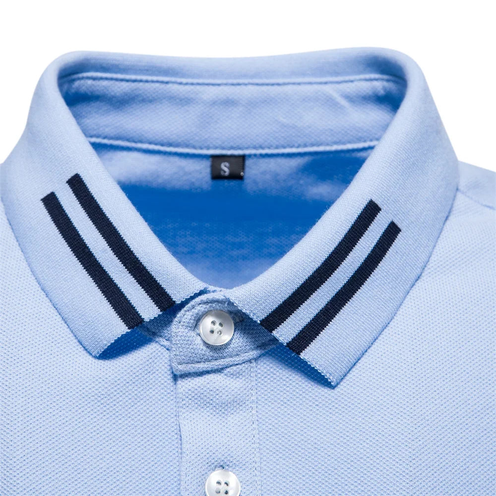 Chique Heren Polo – Lichtblauw, Donkerblauw, Wit, Donkergroen of Grijs