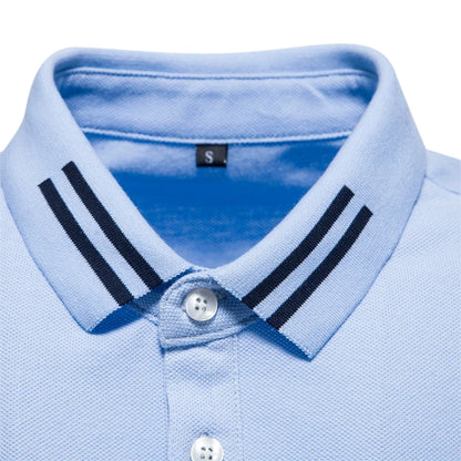 Chique Heren Polo – Lichtblauw, Donkerblauw, Wit, Donkergroen of Grijs