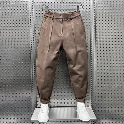 Herenbroek met Textuur – Grijs, Zwart of Bruin