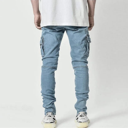Cargo Jeans voor Heren – Lichtblauw, Zwart of Combi
