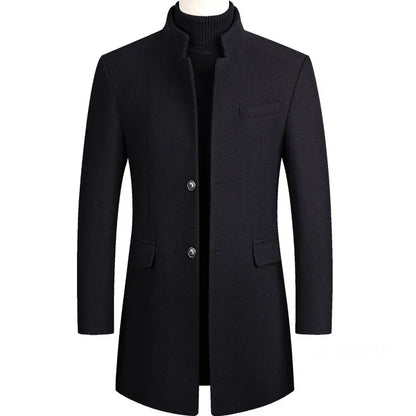 Heren Trenchcoat – Zwart, Grijs, Rood of Donkerblauw