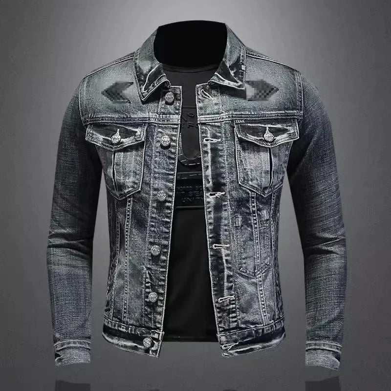 Heren Denim Jack in Motorstijl – Twee Varianten