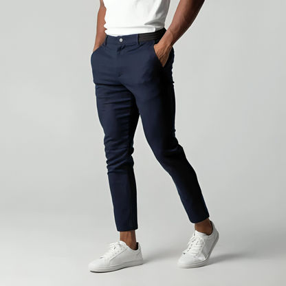 Stretch Chino voor Heren – Zwart, Marineblauw, Groen of Khaki