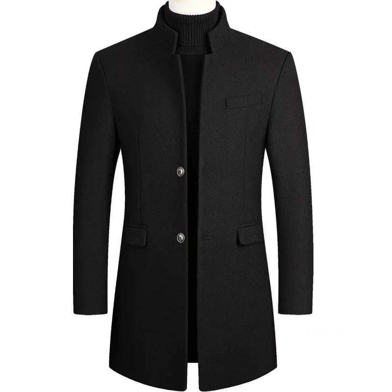 Heren Trenchcoat – Zwart, Grijs, Rood of Donkerblauw