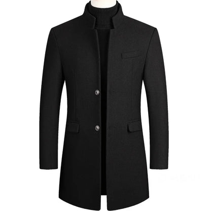 Heren Trenchcoat – Zwart, Grijs, Rood of Donkerblauw