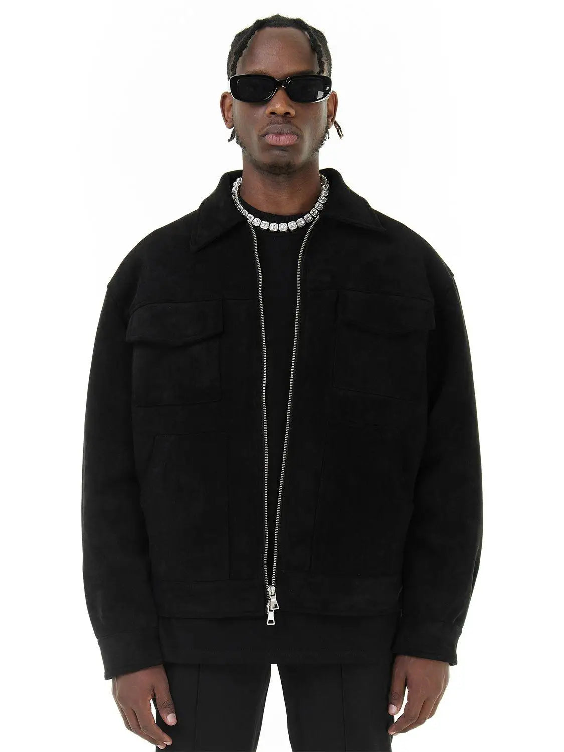 Heren Oversized Jack in Suède Look