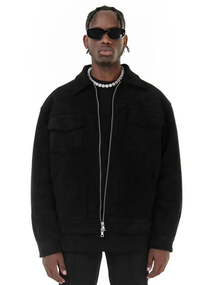 Heren Oversized Jack in Suède Look