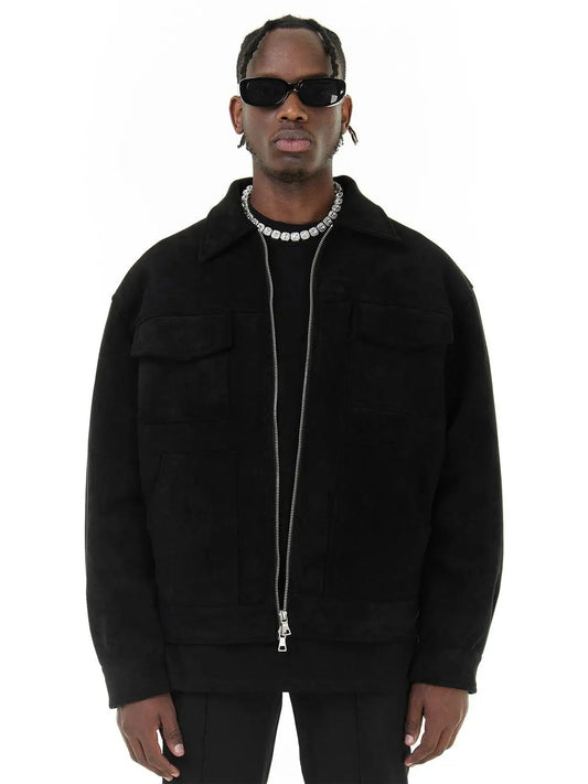 Heren Oversized Jack in Suède Look