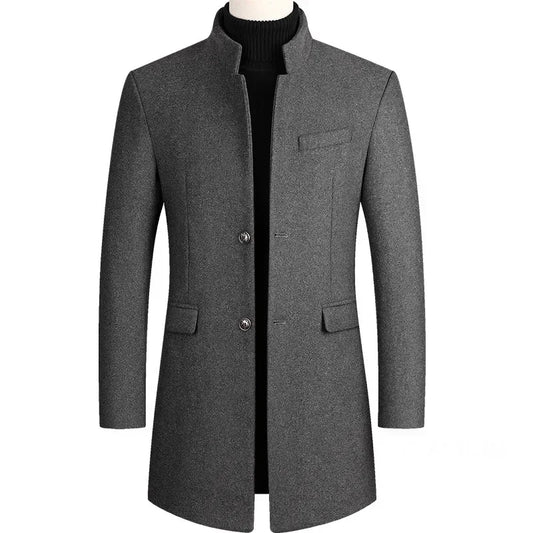 Heren Trenchcoat – Zwart, Grijs, Rood of Donkerblauw