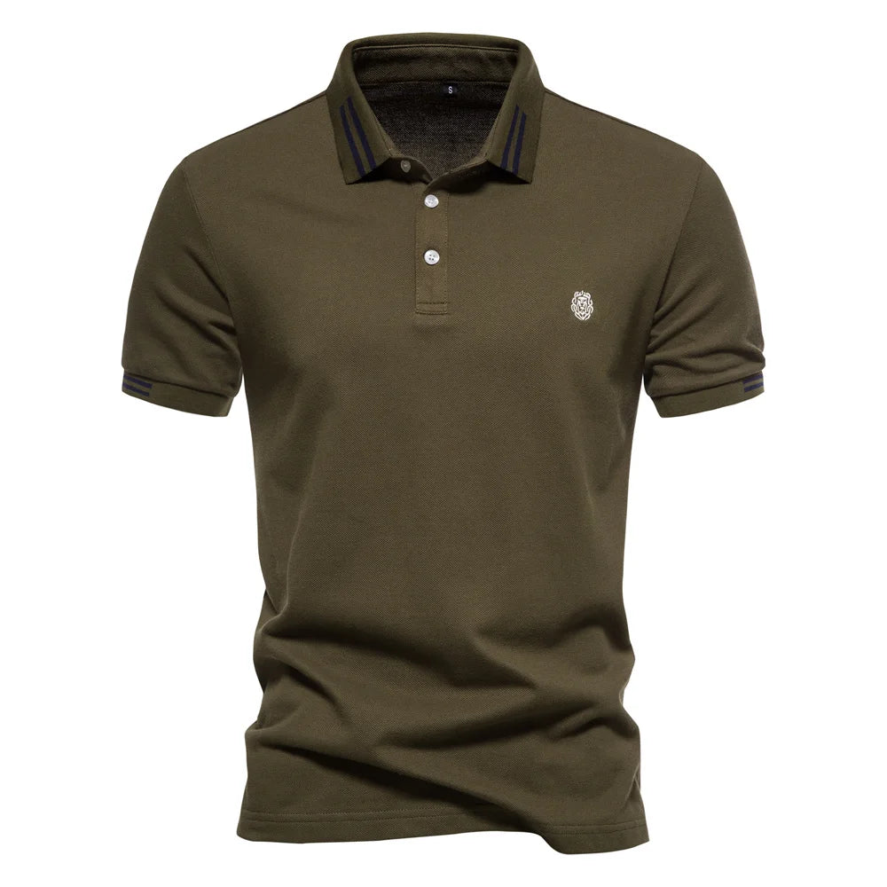Chique Heren Polo – Lichtblauw, Donkerblauw, Wit, Donkergroen of Grijs