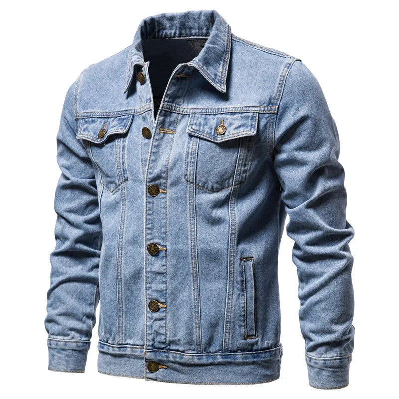 Heren Denim Jack – Lichtblauw, Donkerblauw of Zwart