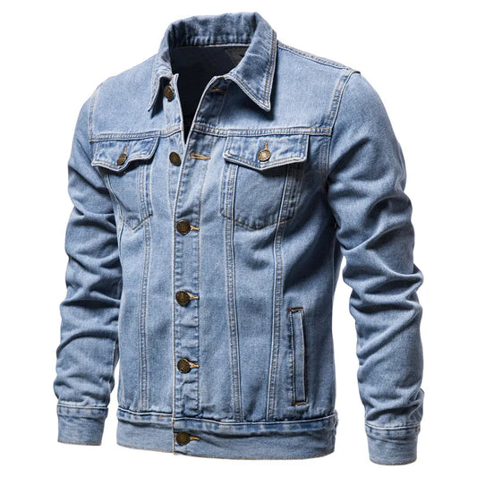 Heren Denim Jack – Lichtblauw, Donkerblauw of Zwart