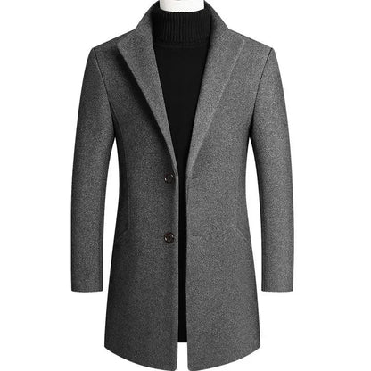 Heren Trenchcoat – Zwart, Grijs, Rood of Donkerblauw