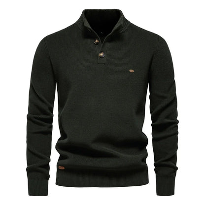 Heren Trui met Knoopdesign – Vijf Kleuren