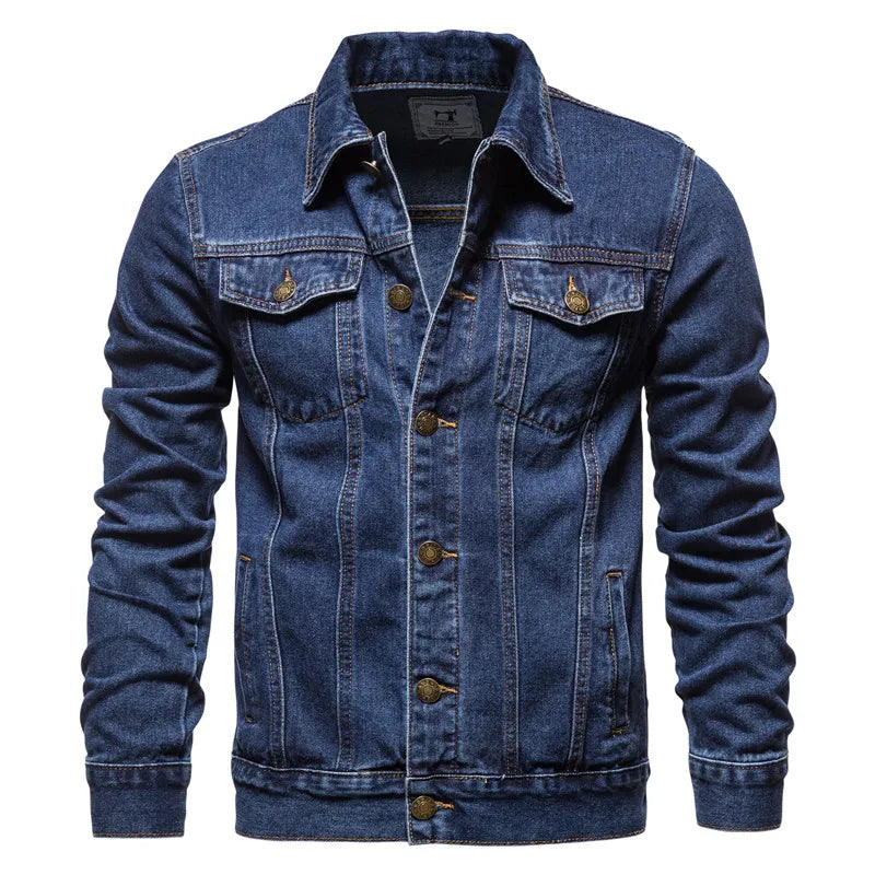 Heren Denim Jack – Lichtblauw, Donkerblauw of Zwart