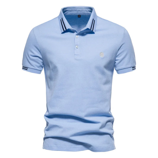 Chique Heren Polo – Lichtblauw, Donkerblauw, Wit, Donkergroen of Grijs