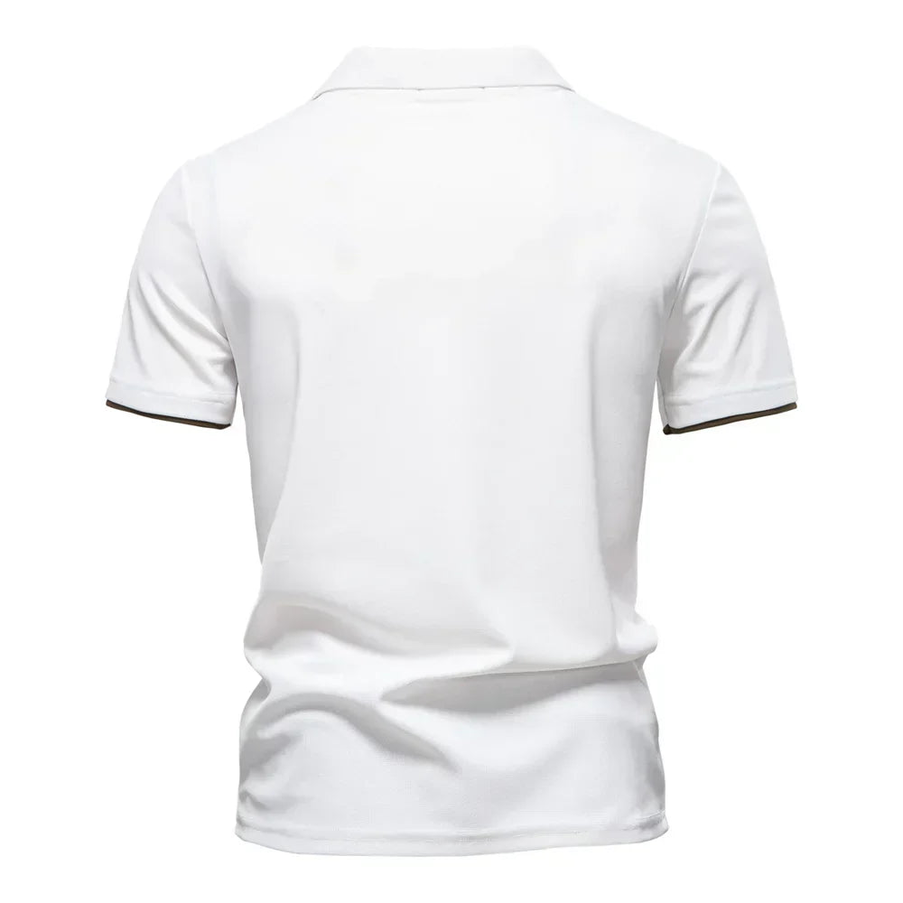 Casual Heren Polo – Zwart, Grijs, Blauw, Wit, Marineblauw of Groen