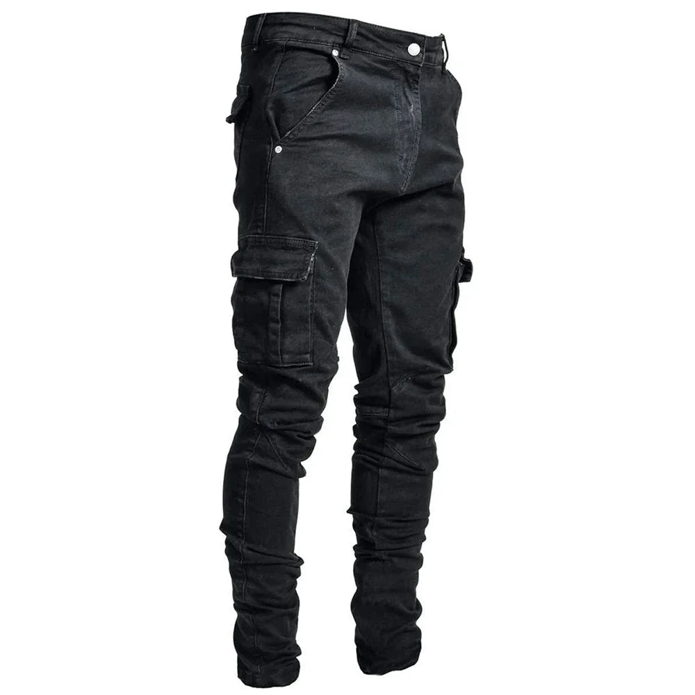 Cargo Jeans voor Heren – Lichtblauw, Zwart of Combi