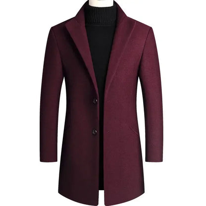 Heren Trenchcoat – Zwart, Grijs, Rood of Donkerblauw