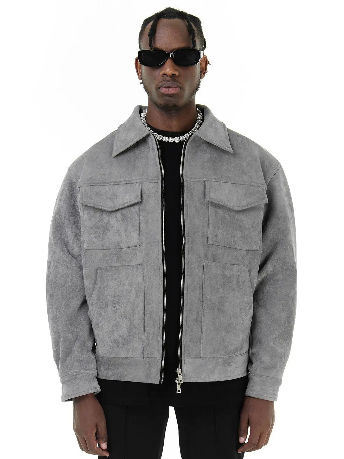 Heren Oversized Jack in Suède Look