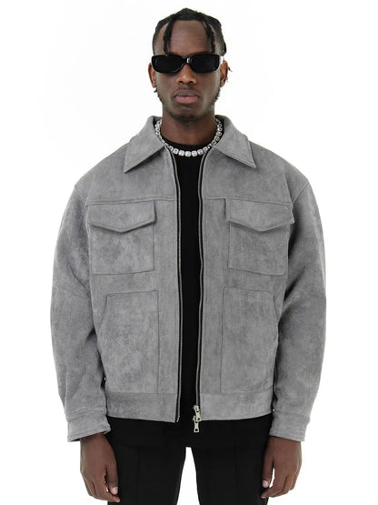 Heren Oversized Jack in Suède Look