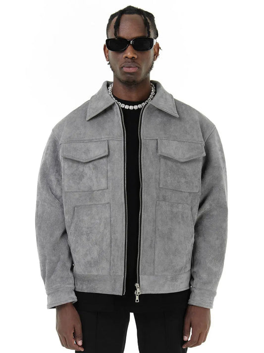 Heren Oversized Jack in Suède Look