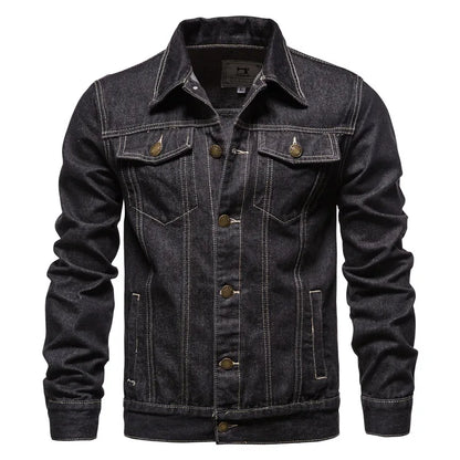 Heren Denim Jack – Lichtblauw, Donkerblauw of Zwart