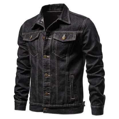 Heren Denim Jack – Lichtblauw, Donkerblauw of Zwart