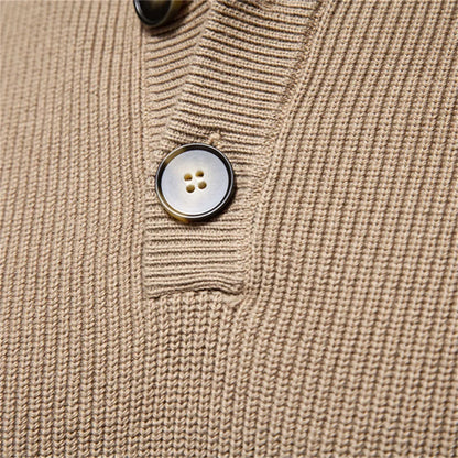 Heren Trui met Knoopdesign – Vijf Kleuren
