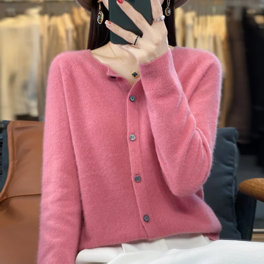 Dames Cardigan met Knoopjes in Acht Kleuren