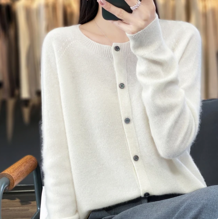 Dames Cardigan met Knoopjes in Acht Kleuren