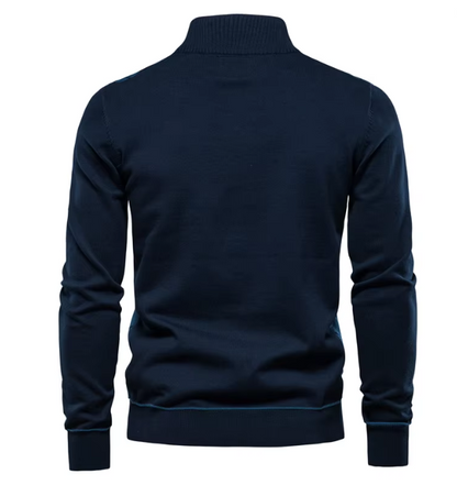 Heren Trui met Halve Rits – Blauw, Bruin of Zwart