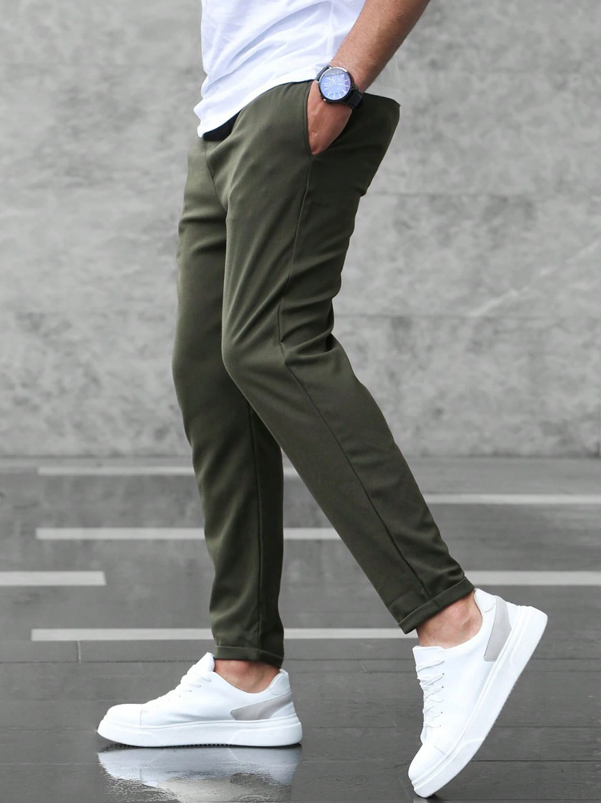 Stretchbroek voor Heren – Groen, Zwart, Grijs of Blauw
