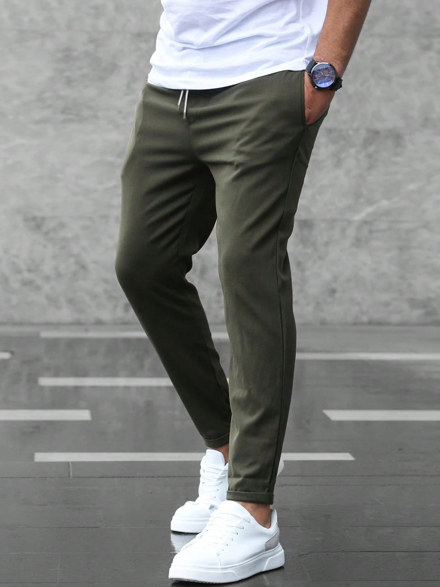 Stretchbroek voor Heren – Groen, Zwart, Grijs of Blauw