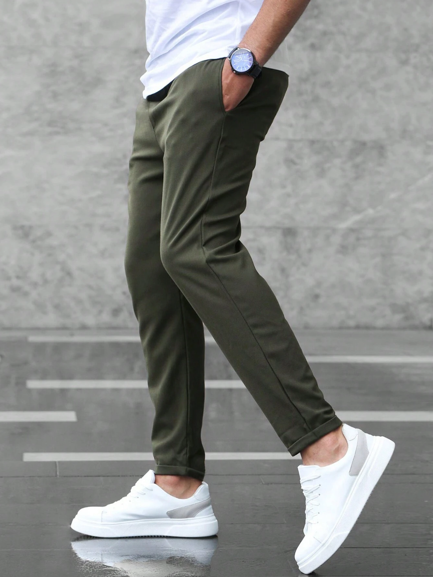 Stretchbroek voor Heren – Groen, Zwart, Grijs of Blauw