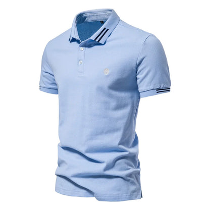 Chique Heren Polo – Lichtblauw, Donkerblauw, Wit, Donkergroen of Grijs