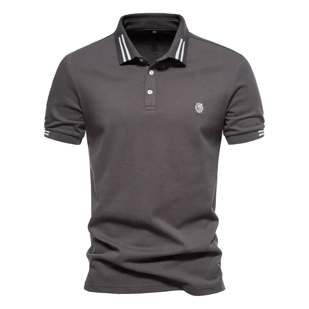 Chique Heren Polo – Lichtblauw, Donkerblauw, Wit, Donkergroen of Grijs