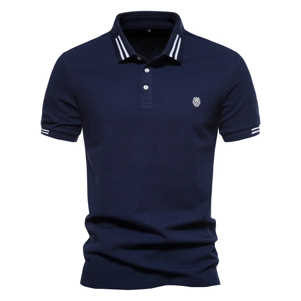 Chique Heren Polo – Lichtblauw, Donkerblauw, Wit, Donkergroen of Grijs